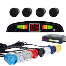 Car Parking Sensor Auto Reversing Radar with 4 Sensors Car LED Screen Blind Spot Detection System Display Parktronic Sensors