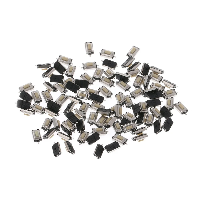 

Plastic+Metal 100pcs/Set 3x6x2.5mm Momentary Tact SMD SMT Push Button Micro Switch 2 Pin