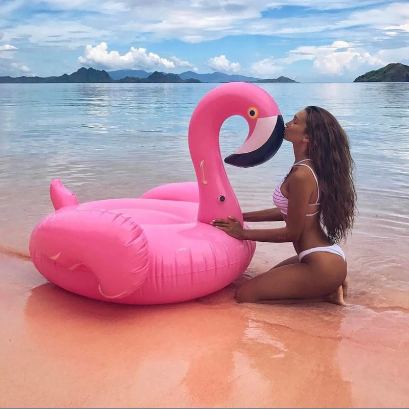 60 дюймов 1,5 м гигантская надувной Лебедь Фламинго Тукан бассейн надувной Единорог для бассейна кольцо для плавания праздник воды веселые игрушки острова Boias Piscina