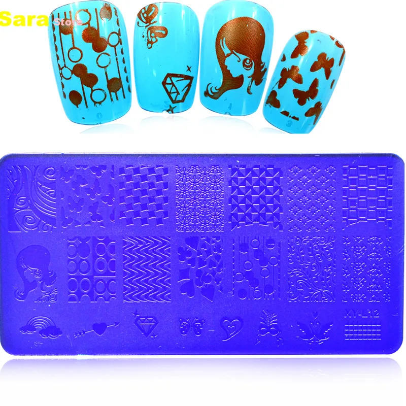 Nail Stickers Polish Design Series Art Sticker Docile Aliexpress 1pcs New Rctangular Designs Nail Plastic Sting St Diy Image Printing Plates Art Polish Templates Tools Xy L01 32 From