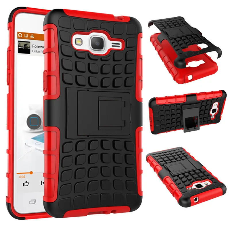 

For Samsung G 530 Case Dual Layer Armor Hybrid PC + TPU KickStand Cover Case for Samsung Galaxy Grand Prime G530 G530H G5308W