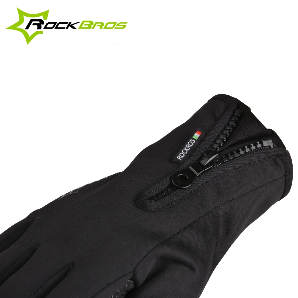 RockBros мужские и женские зимние ветрозащитные теплые перчатки для велоспорта, перчатки для занятий спортом на открытом воздухе, MTB, велосипед, Лыжный спорт, перчатки с сенсорным экраном