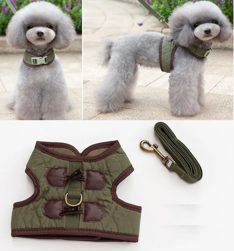 Dog Pet Harness Outdoor Walking Pet Lead Jeans Pet Vest Harness For