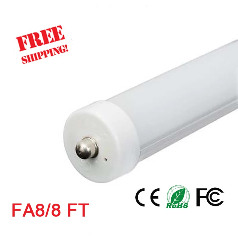 

25pcs/lot LED TUBE 2400MM 8ft 2.4m 40W single pin FA8 high quality T8 tube SMD2835 high lumens LED Fluorescent Tubes AC85-265V