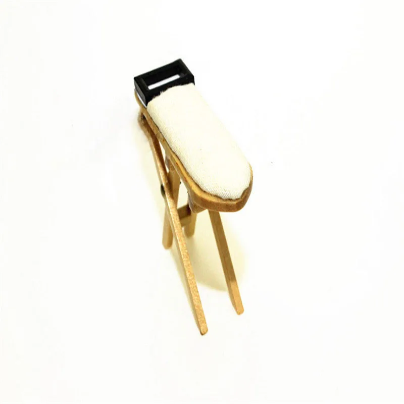 

1 Pcs 1:12 Doll House Mini Craft White Wood Ironing Board Scene Accessories Dollhouse Miniature Furniture Toy Only Ironing Board