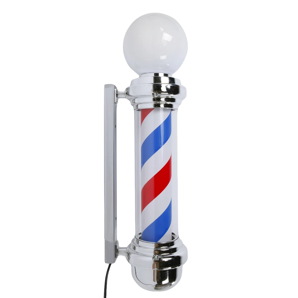 LED Barber Shop Sign Pole Red White Blue Stripe Design Roating Salon Wall Hanging Light Lamp 110V 220V Beauty Salon Equipment LED Barber Shop Sign Pole Red White Blue Stripe Design Roating Salon Wall Hanging Light Lamp 110V 220V Beauty Salon Equipment