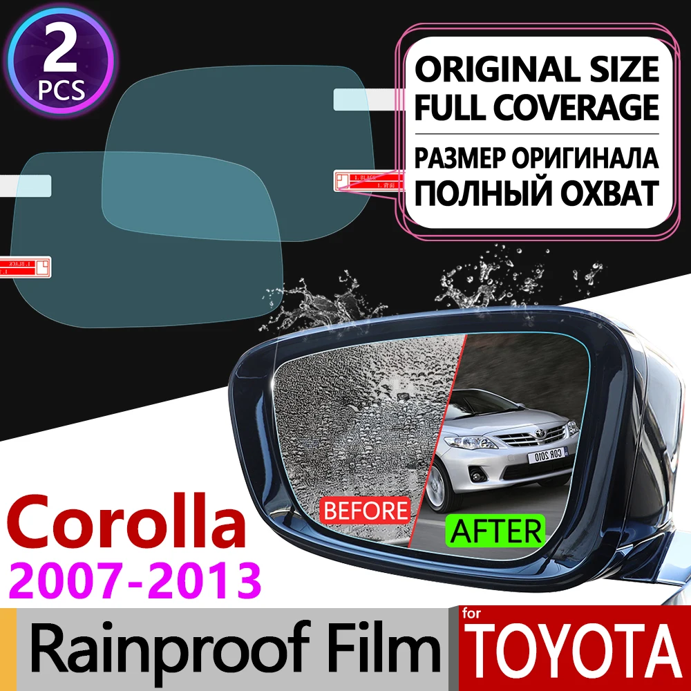 Для Toyota Corolla E140 E150 2007-2013 Полное покрытие противотуманная пленка зеркало заднего вида непромокаемые противотуманные пленки аксессуары 2009 2010