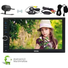 2 din Android 6.0 Car Radio Stereo 7” Head Unit Support GPS Navigation Autoradio External Microphone + Wireless Rearview Camera