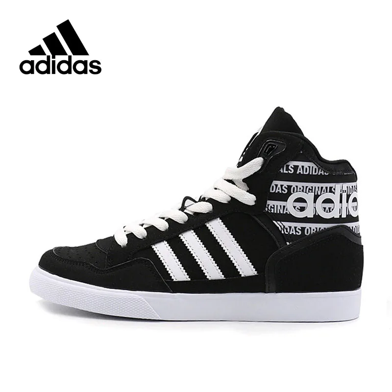 Genuine Adidas Sneakers New Originals Sports Black White Stripe Letter Unisex Skateboarding Shoes High-top Adidas Sneakers