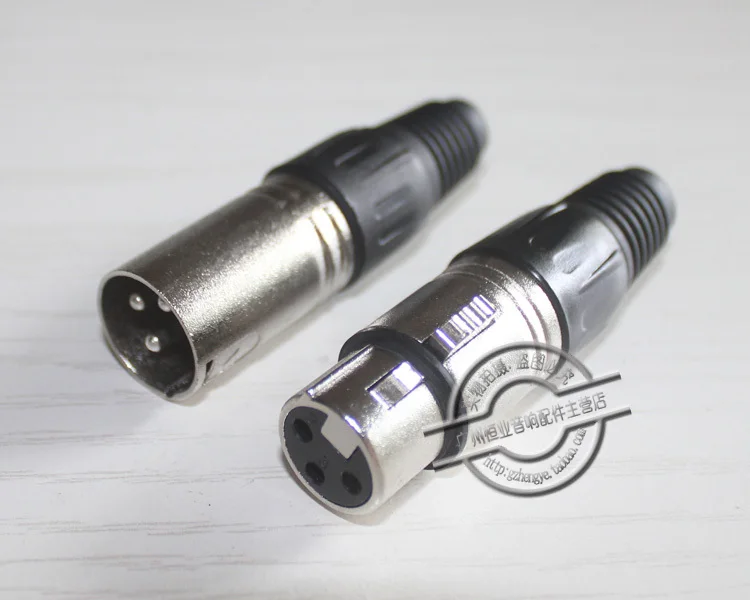 Fixmee 10*XLR Male&Female 3 Pin Audio Cable Connectors plugs Solder Type Mic Microphonein