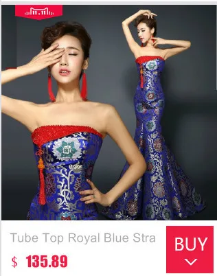 Китайский вечерние платья Cheongsam красный полые спинки Атлас дракон феникс Ципао вечернее Лето рыбий хвост длинное свадебное платье