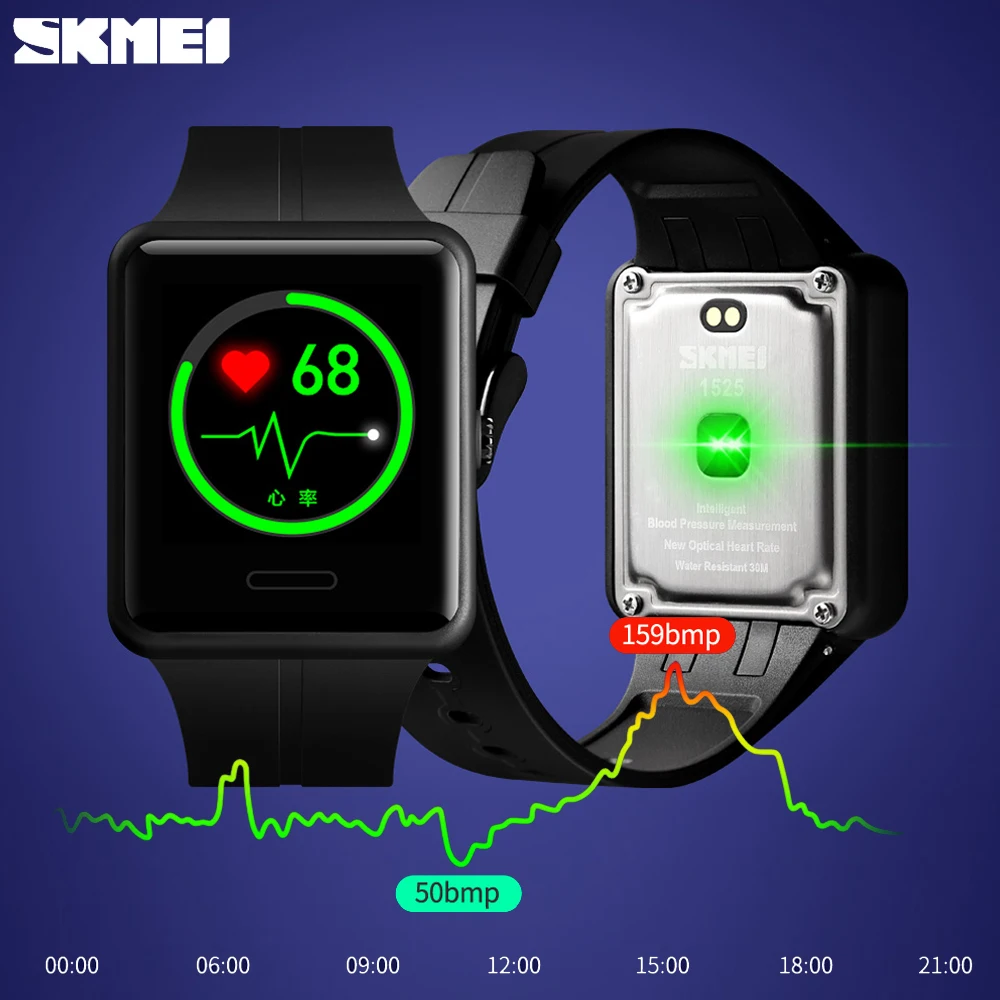 SKMEI роскошные Цифровые умные часы с Bluetooth спортивные пульсометром шагомером