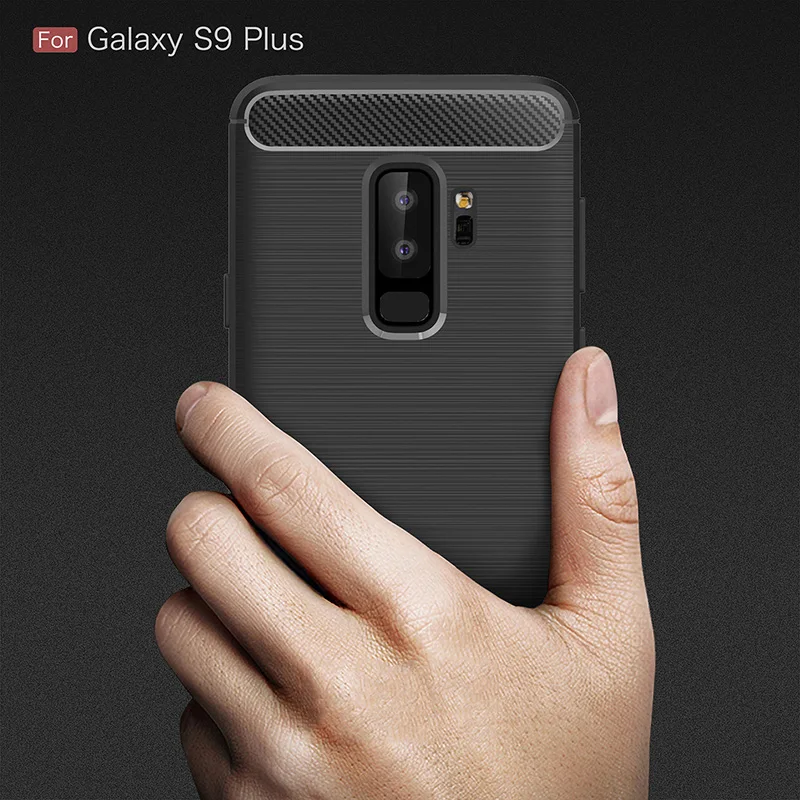 Мягкий ТПУ/углеродное волокно чехол для samsung Galaxy S9 S6 Plus S7 edge Note 8 J3 J5 J7 2017 US/EU версия