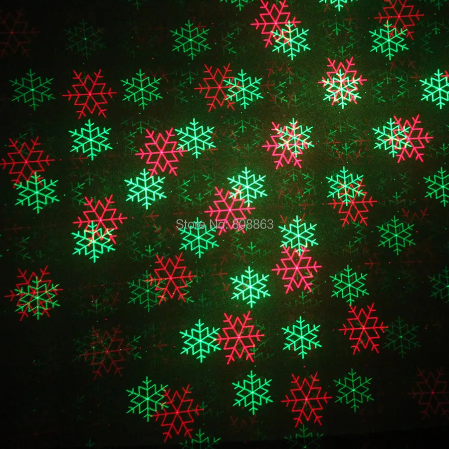 ESHINY R & G дистанционного открытый Водонепроницаемый Рождественский снег лазерный проектор 2 Рождественские узоры пейзаж Клубные вечерние