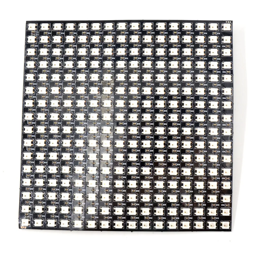 16*16 пикселей 5050 RGB WS2812B панель SK6812 WS2812 адресуемый Ragid светодиодный экран