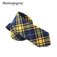 Mantieqingway 6 см Англия Стиль плед галстук бабочка Галстуки для мужчин женщин свадебные галстуки строгая Деловая одежда костюм хлопок тощий галстук