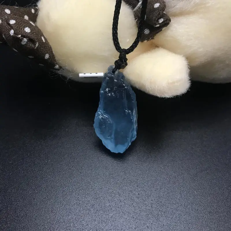 

Natural Rough Aquamarine Pendant Gemstone Mineral-1pc