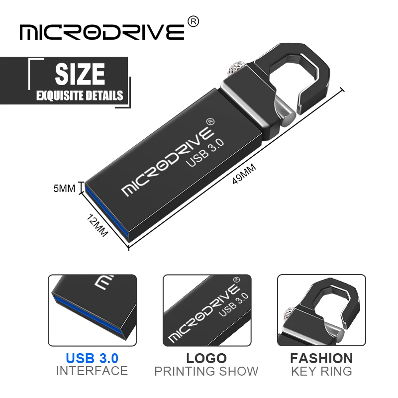 Флеш-накопитель USB 3,0 Металлический флеш-накопитель 4 GB/8 GB/16 GB/32 GB/64 GB 128 ГБ usb флэш-накопитель USB персонализированным логотипом флэш-накопитель брелок для ключей usb флэш-память