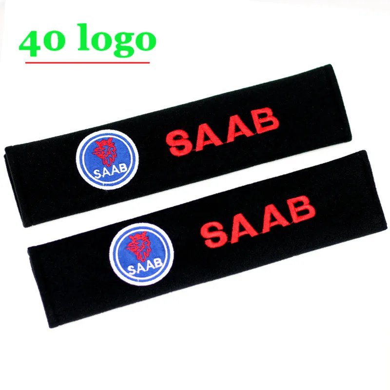 2PCS Black Car Seat Belt Cover Shoulder Pads Case for SAAB Bmw Land Rover Nissan Mazda Honda Infiniti Lexus Toyota Kia A002 | Автомобили и