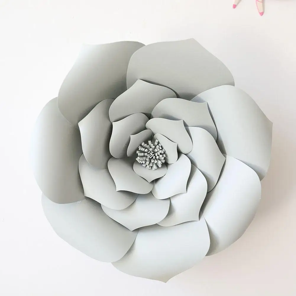 AsyPets 30 см Средний бумажный цветочный фон Настенный декор для свадебной вечеринки - Цвет: gray