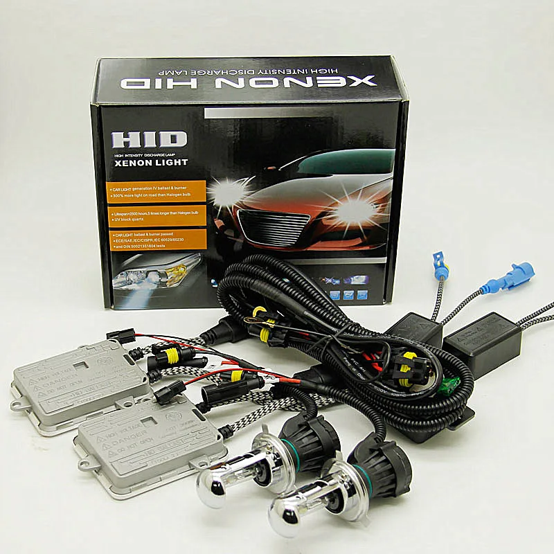 H4-3 9004 9007 Alta Baixa Auto Farol Feixe 12v Carro Luz Xenon Kit Hid h4 55w H13 2 Kit Hid H4 55W H13 H4-3 H13