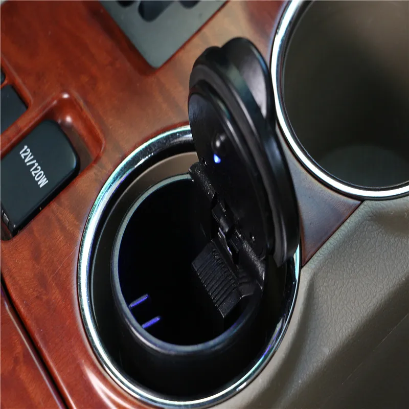 Автомобильный Стайлинг синий светодиодный светильник пепельница для Ford Focus MK2 MK3 MK4 kuga Escape Fiesta Ecosport Mondeo Fusion