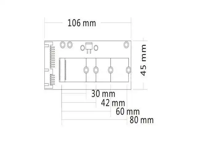 F06483 NGFF(M2) SSD to 2," SATA адаптер M.2 NGFF SSD to SATA3 Конвертация карты с двумя конденсаторами