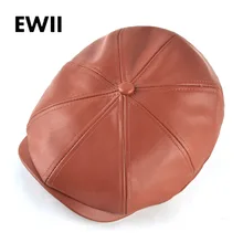 Модные Зимние береты для мужчин восьмиугольная кепка для женщин искусственный кожаный берет шляпа для мужчин остроконечные кепки с плоским козырьком gorras planas