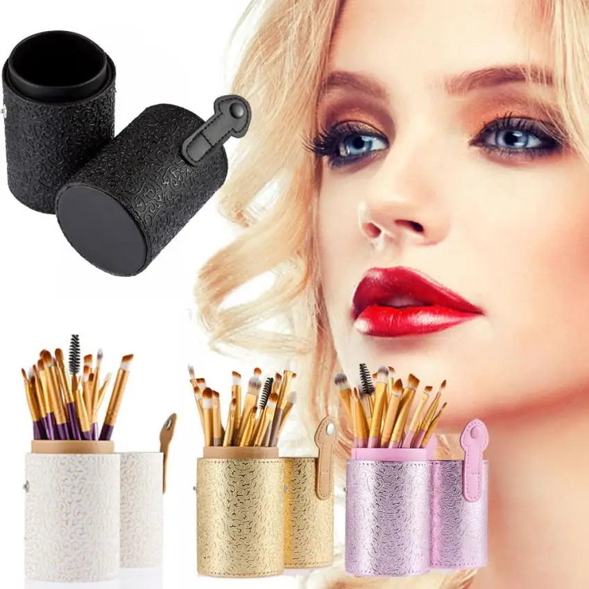 

Cosmetic Case Portable Storage Makeup Bags Organizer Brush Holder Cup Makeup Tool Kit Levert Dropship Y627