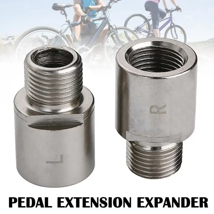 1pair Bicycle Pedal Extenders Metal 20mm Bike Pedal Extender JT-Drop Ship