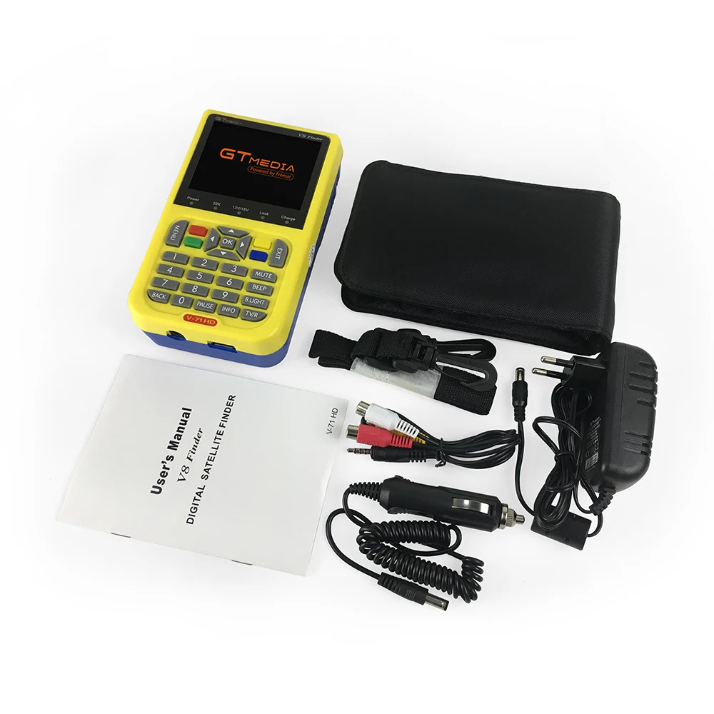GT MEDIA V8 Finder Satellite signal Finder V-71 HD DVB-S2 MPEG-2/MPEG-4 FTA Digital Satellite meter 3.5 inch LCD Display DVBS GT MEDIA V8 Finder Satellite signal Finder V-71 HD DVB-S2 MPEG-2/MPEG-4 FTA Digital Satellite meter 3.5 inch LCD Display DVBS