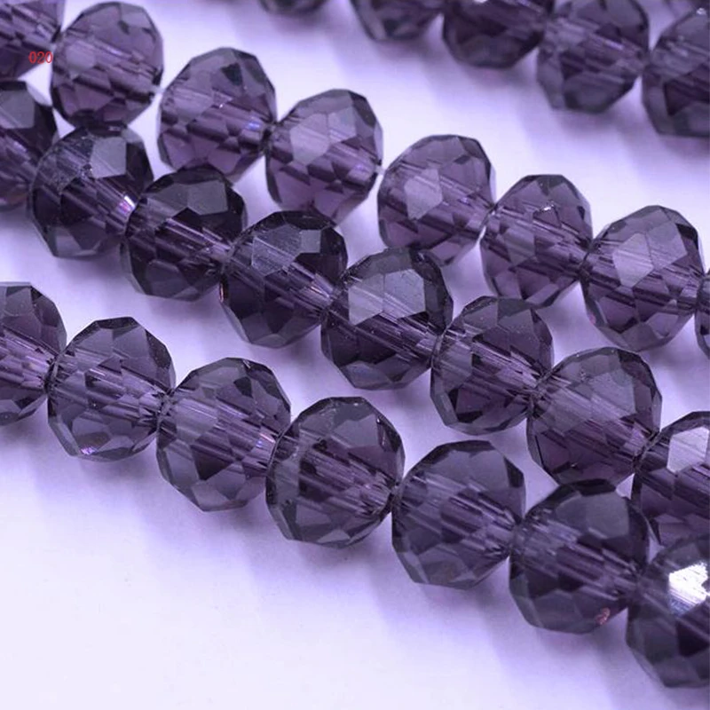DIY Jewelry Faceted 70pcs 6*8mm Silver white Rondelle glass Crystal Beads