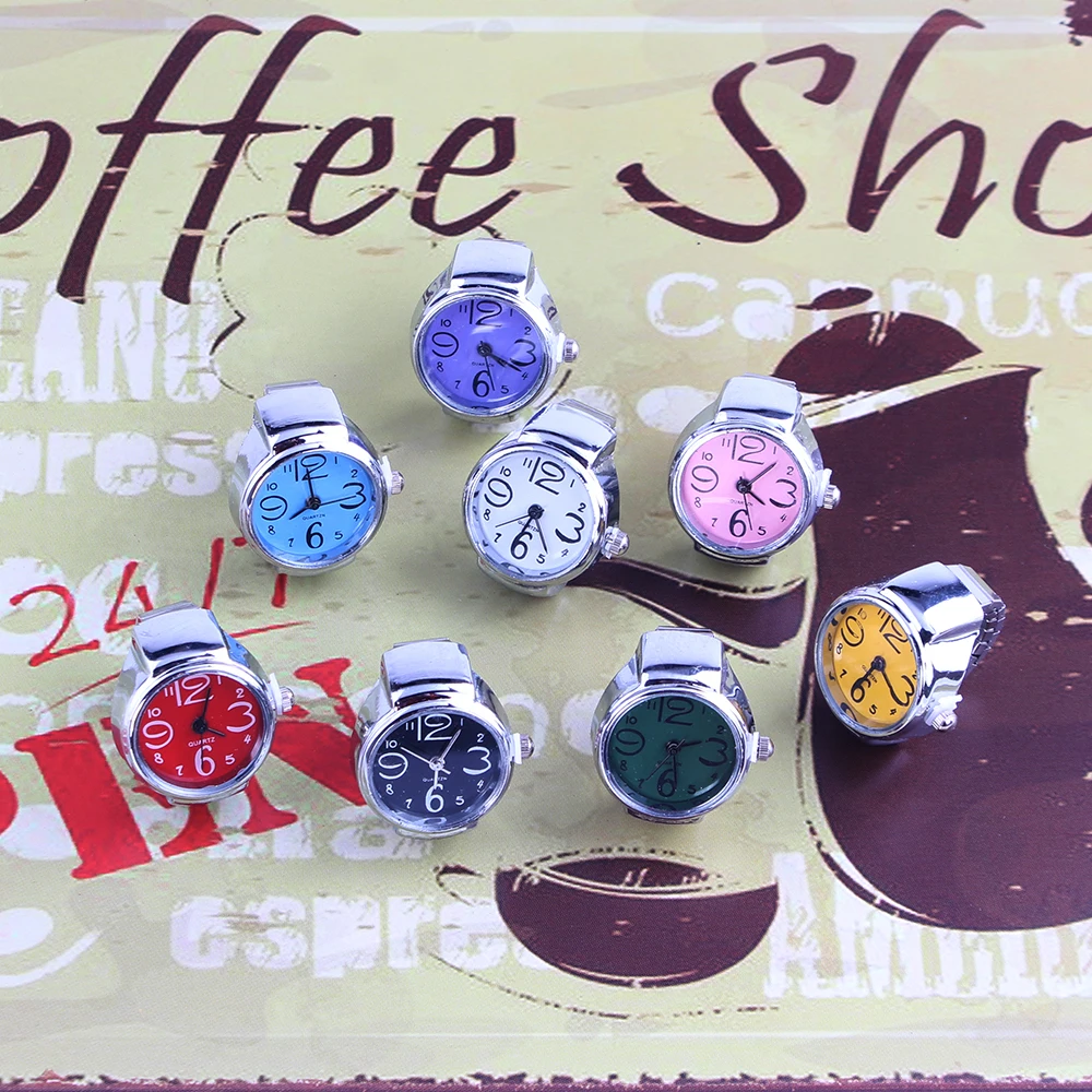 

2017 New brand women watches round Dial Fingertip watch Creative Steel Ring Elastic ladies Quartz wristWatches