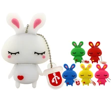 Hot Sale Lovely Rabbit USB Flash Drive Pen Drive 4GB 8GB 16GB USB Stick External Memory Storage love rabbit Pen Drive gifts