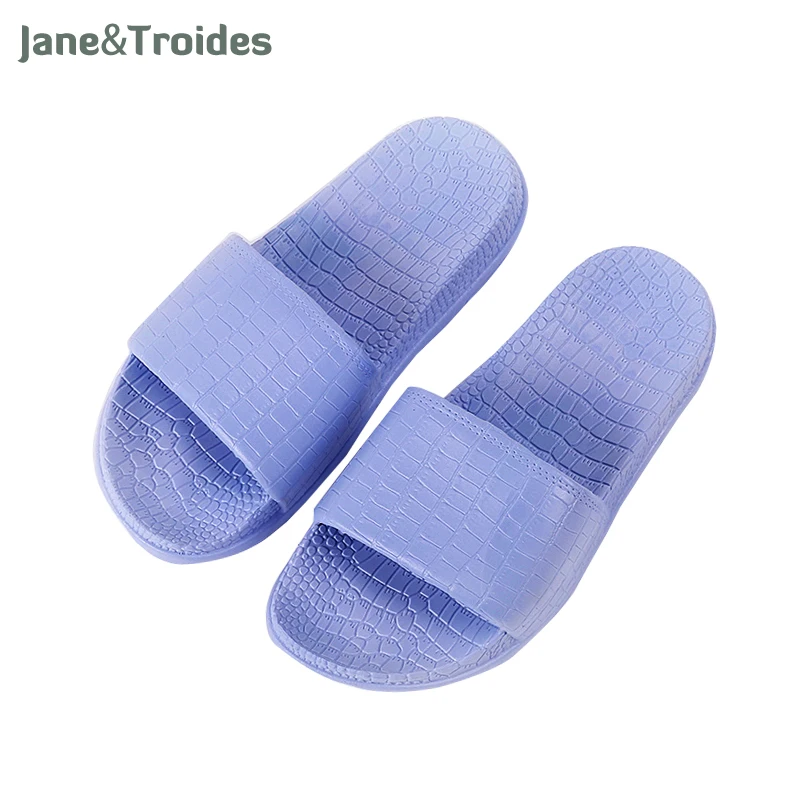 Snakeskin Pattern Bathroom Shower Women Slippers Open Toe Thicken Anti