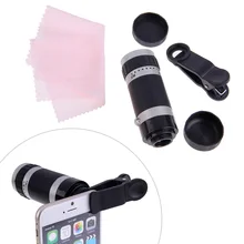 ALLOET Универсальный 8xzoom Монокуляр телескоп супер Широкий формат Оптический Телефон Камера зажим телеобъектив для Iphone, смартфона Len