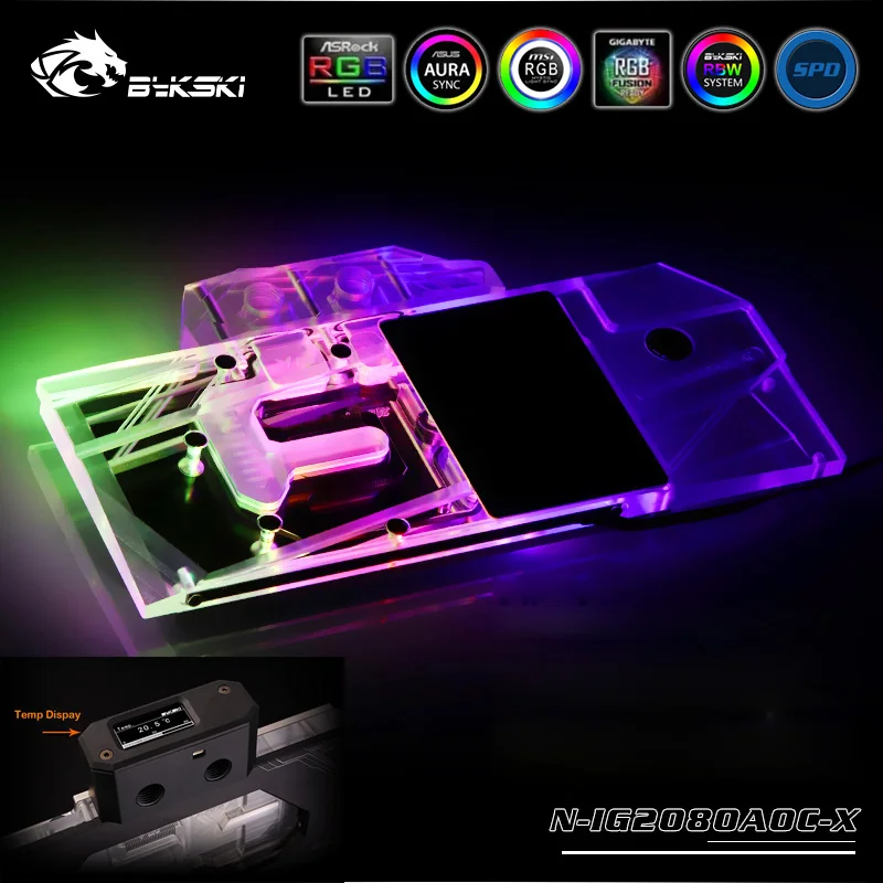 

Bykski A-RX5700XT-X VGA Full Cover Water Cooling Block With LED Light kit for Reference AMD Radeon RX5700 XT / RX5700 Card
