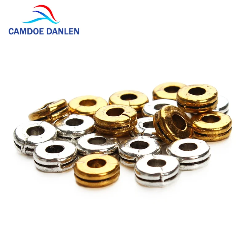 

CAMDOE DANLEN Metal Spacer Beads Silver Gold Tibetan Beads Fit DIY Charm Bracelet Necklace Jewelry Making Accessories Wholesale