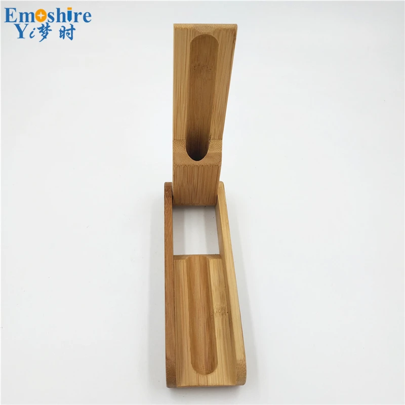 Emoshire Bamboo bamboo single folding bamboo pencil case custom bamboo pencil box natural true creative pencil case (6)