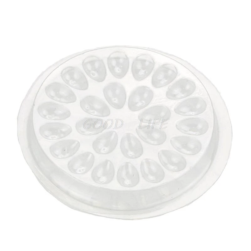 

Disposable Flower Shape Eyelash Extension Glue Holder Gasket Pads Plastic Transparent Eyelashes Adhesive Pallet With 27 Wells