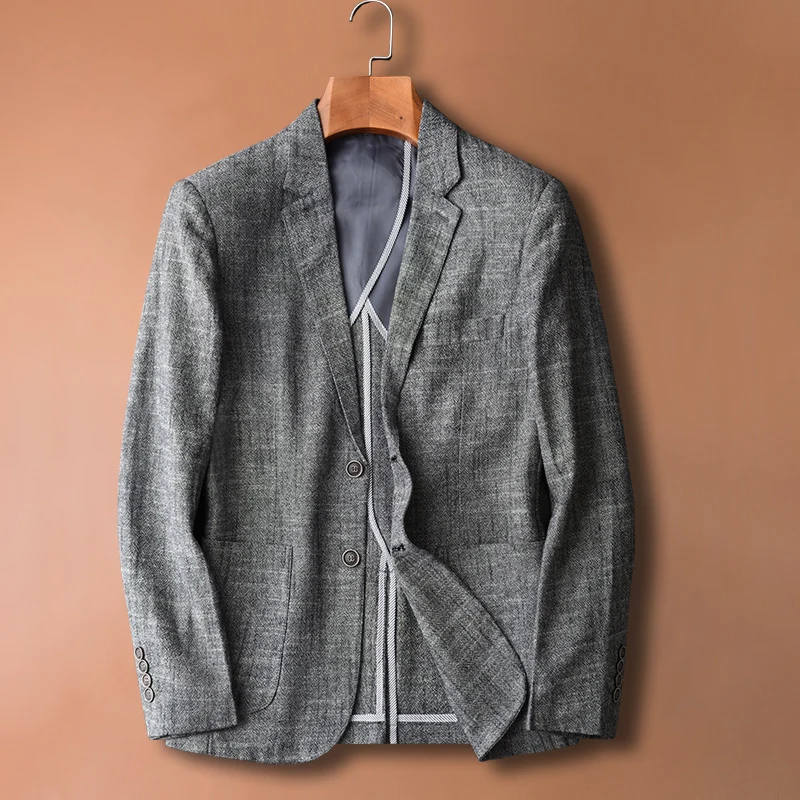 new arrivla fashion Male Linen Gauze Suit New Spring autumn Men Coat