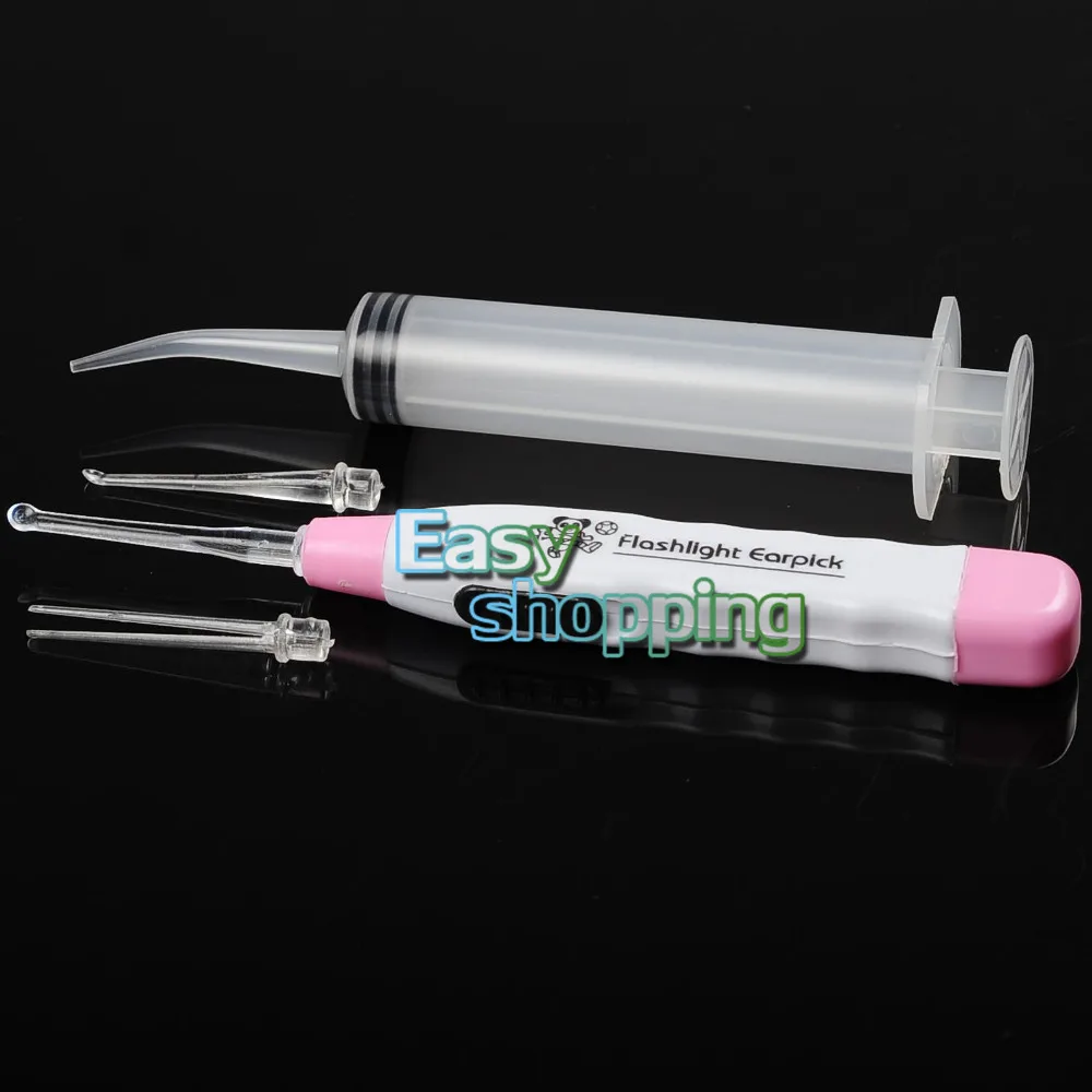 

1Pc Tonsil Stone Removal LED Light Adapters Tonsillolith +1Pc Dental Irrigation Syringe