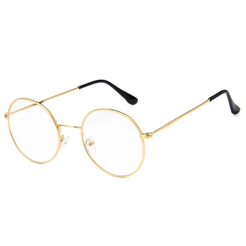 

2018 Fashion Women Glasses Frame Men Eyeglasses Alloy Frame Vintage Retro Round Clear Lens Glasses Optical Spectacle Frame