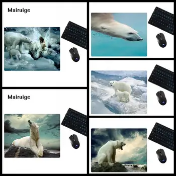 

Mairuige White Polar Bear Mouse Pad Animal Mouse Pad Non-slip Durable Game Pad