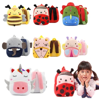 

2019 New Cartoon Kids Plush Backpacks Mini Kindergarten schoolbag Plush Animal Backpack Children School Bags Girls Boys Backpack