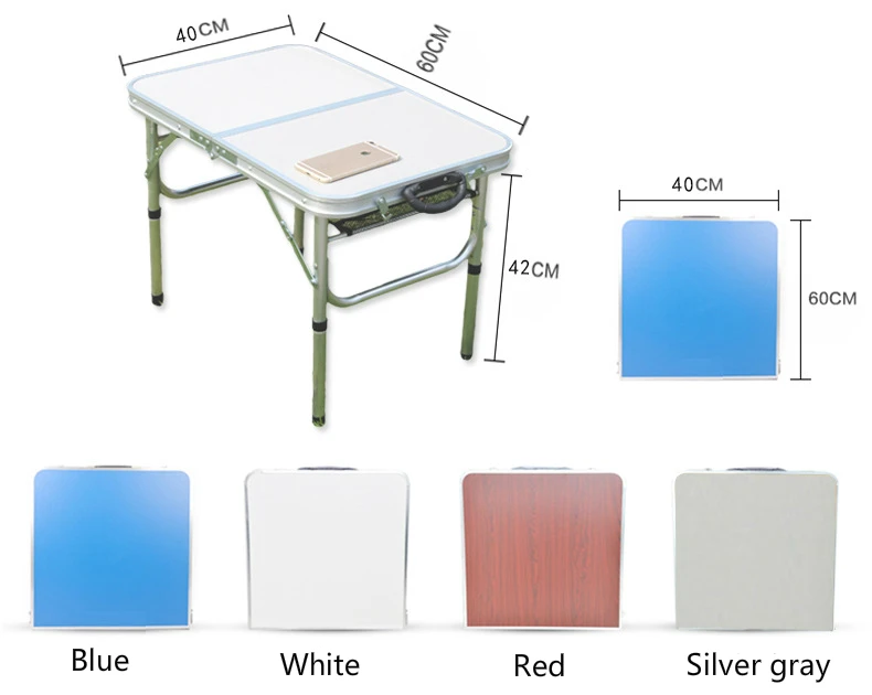 Мини-уличный портативный стол для кемпинга, детский стол для рисования с сетчатым карманом, складной регулируемый стол для пикника, уличная мебель