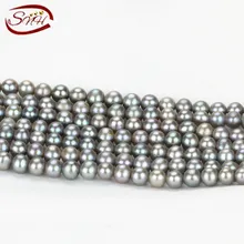 Snh 5strands/пакет 6-7 мм вблизи круглый серый цвет ожерелье и браслет решений pearl strand