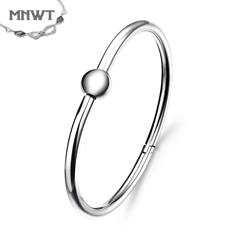 MNWT Simple Women's Bangles Rose Gold Steel Ball Screw Buckle Personality Titanium Men's Valentine's Gift | Украшения и