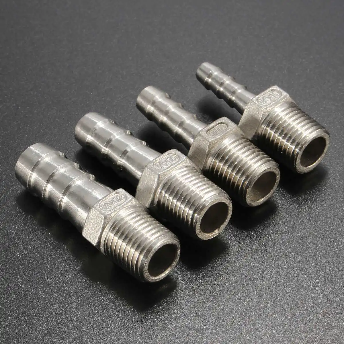 Accesorios de tubo de rosca macho de 1/4 pulgadas conector de cola de manguera de Barb herramientas de hogar NPT de acero inoxidable