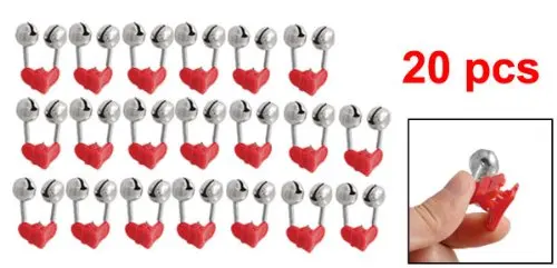 

8 Pack 20pcs Night Fishing Rod Clamp Tip Clip Ring Fish Bait Alarm Bells Red Tone